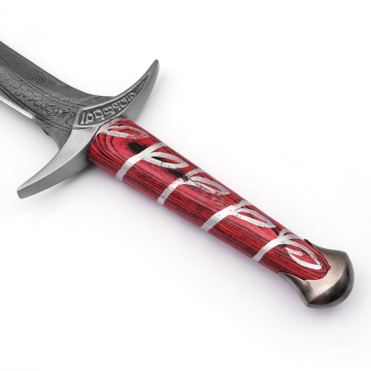 Movie Replica Elven Made Damascus Steel Sword Dagger-3