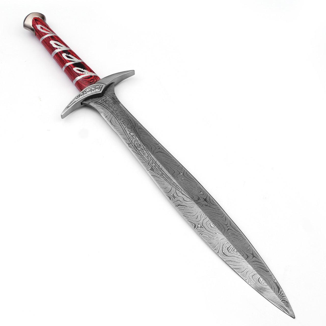 Movie Replica Elven Made Damascus Steel Sword Dagger-2