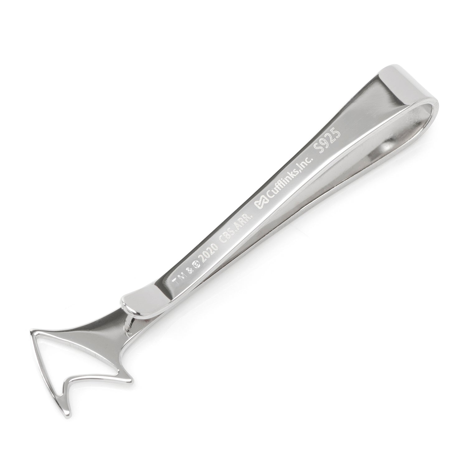 Star Trek Sterling Silver Cutout Delta Shield Tie Bar