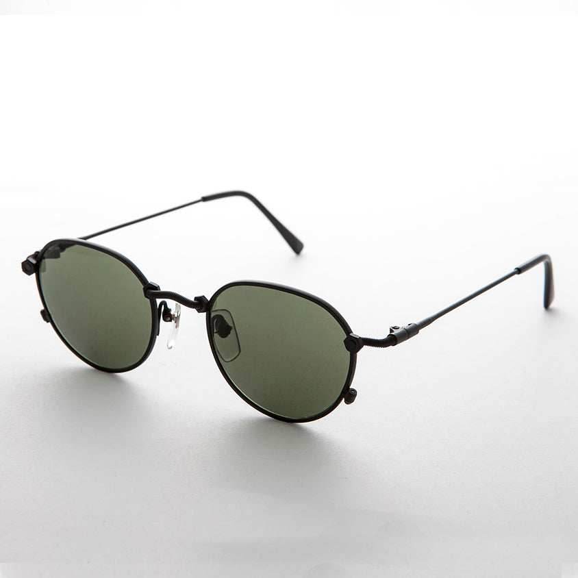 Industrial Steampunk Sunglass with Nuts and Bolt Accent - Steamboy - Black