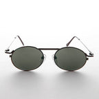 Vintage Steampunk Sunglass with Spring Brow Bar - Steamcon - Copper / Green Lens