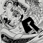 Straw Hat Ski Day' Genuine Manga Art White T-Shirt