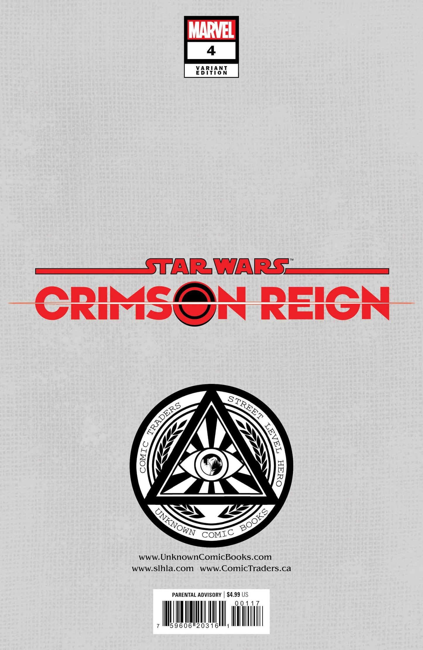 Star Wars: Crimson Reign 4 Unknown Comics Tyler Kirkham Exclusive Var (04/06/2022) (04/27/2022)