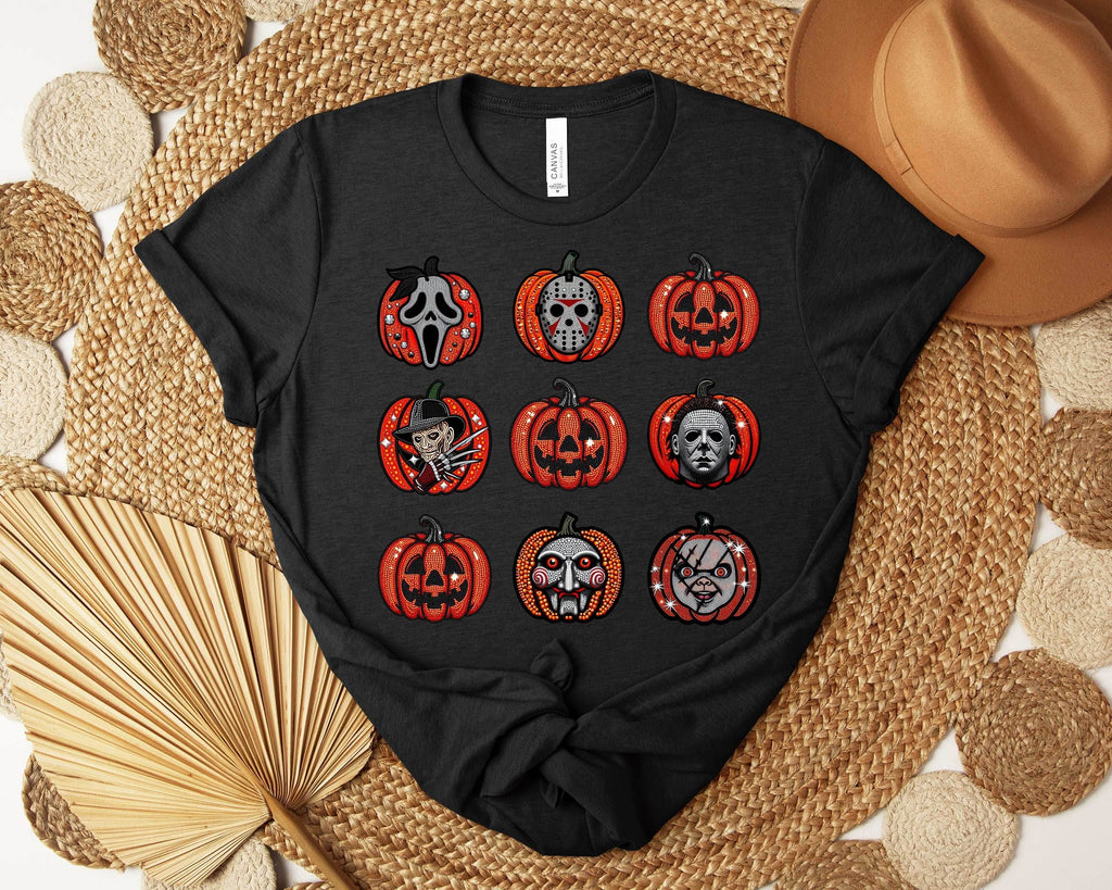 Horror Pumpkins Graphic Tee - S