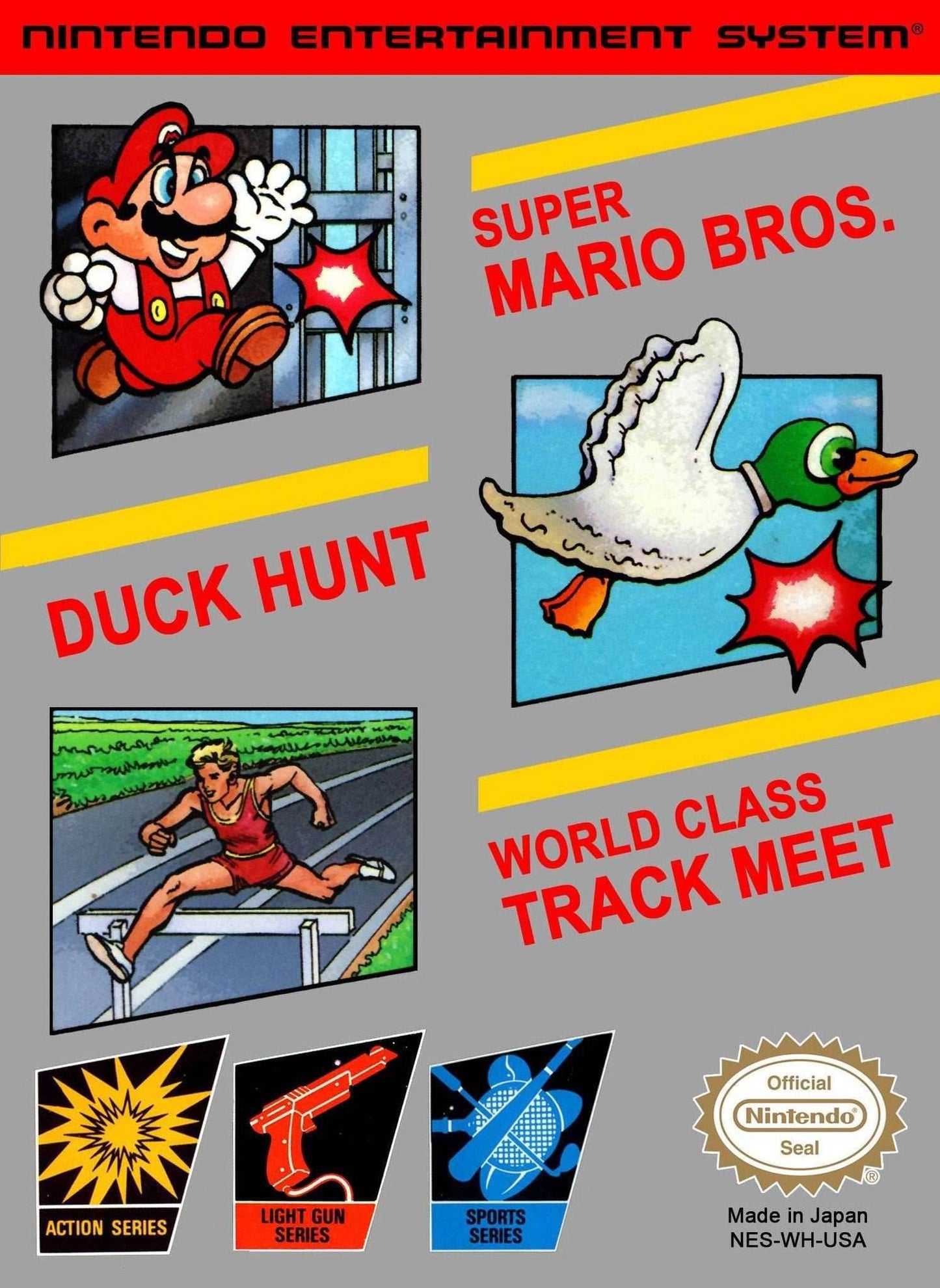 Super Mario Bros./Duck Hunt/World Class Track Meet (Nintendo NES) - Game Manual Only