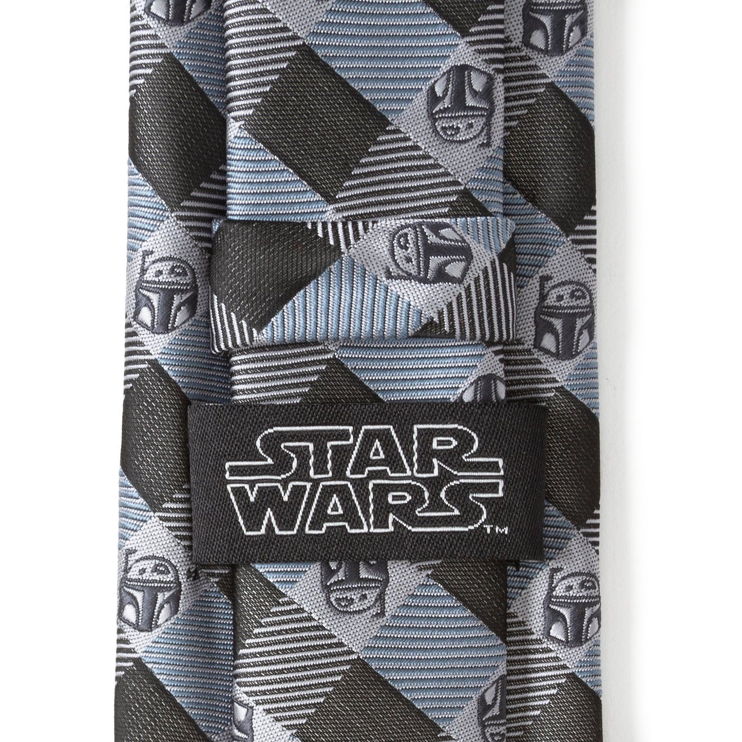 Star Wars Boba Fett Blue and Gray Plaid Tie