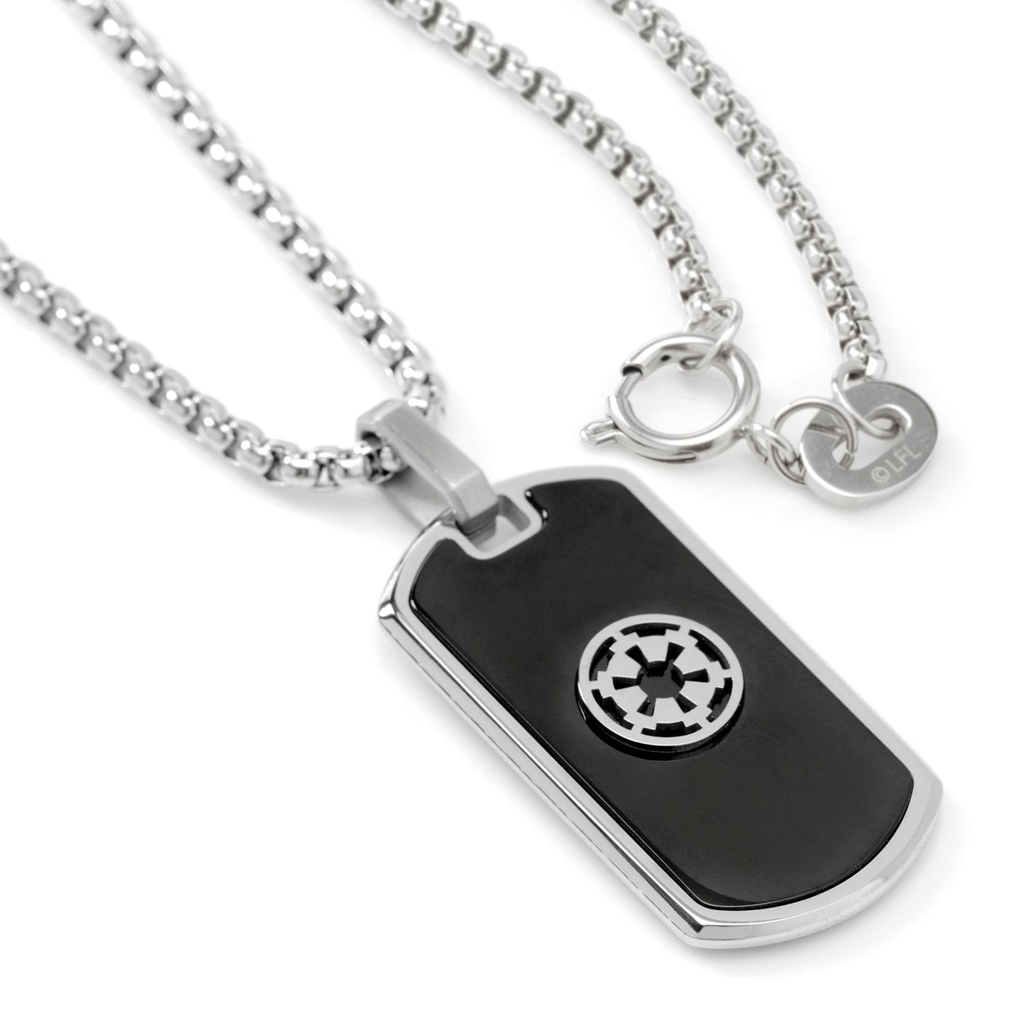 Star Wars Darth Vader Stainless Steel Printed Cufflinks with Empire and Rebel Crest Dog Tags Gift Set