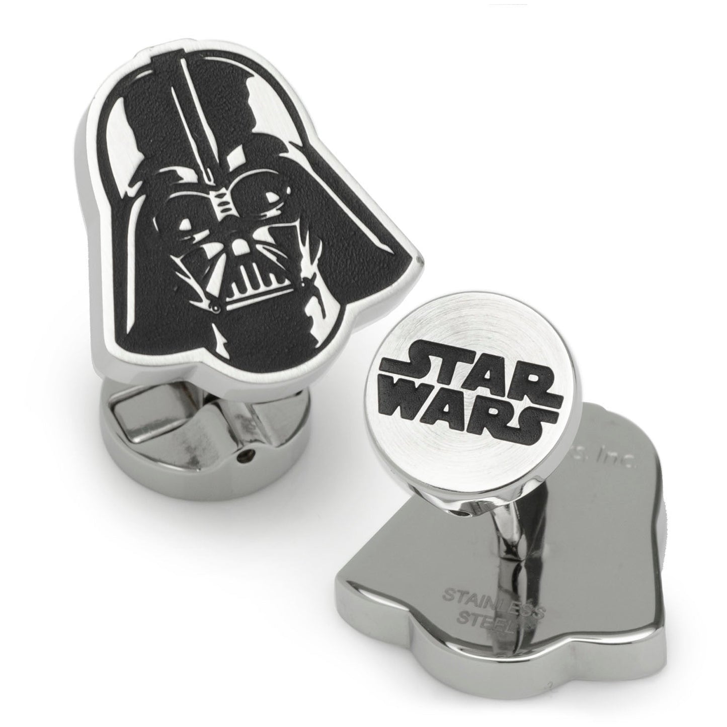 Star Wars Darth Vader Stainless Steel Printed Cufflinks with Empire and Rebel Crest Dog Tags Gift Set