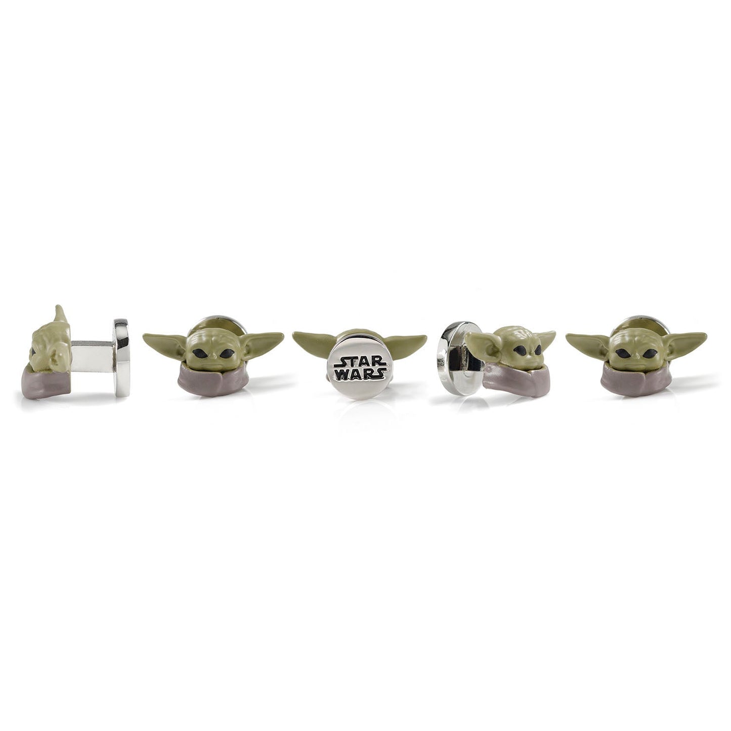 Star Wars Grogu 3D Cufflinks and 5-Stud Set