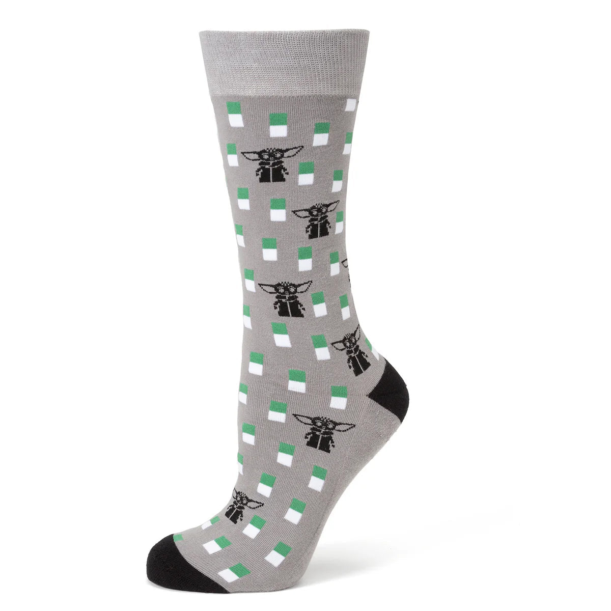 Star Wars Mandalorian and Grogu Gray Dress Socks and Lapel Pin Gift Set