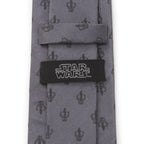 Star Wars Mandalorian Mythosaur Gray Silk Tie