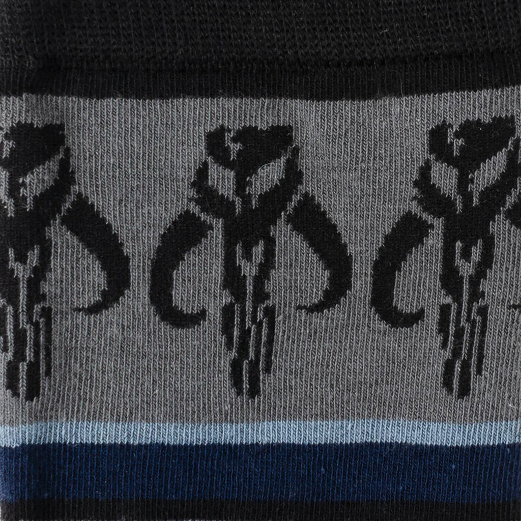 Star Wars Mandalorian Mythosaur Striped Dress Socks and Lapel Pin Gift Set