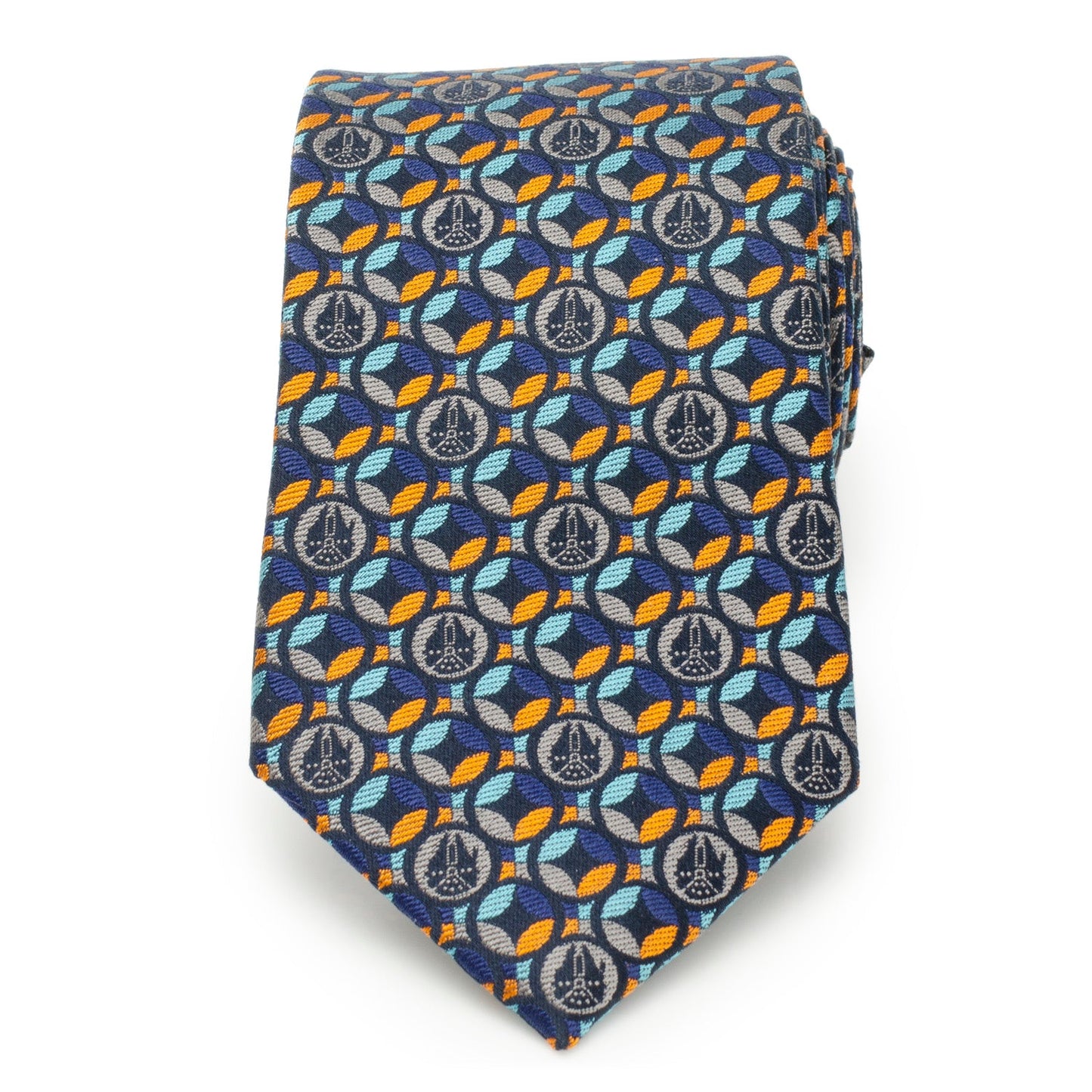 Star Wars Millennium Falcon Motif Navy Blue Tie