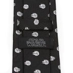 Star Wars Millennium Falcon Metallic Silver and Black Tie