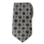 Star Wars Mandalorian Black and Gray Plaid Tie