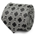 Star Wars Mandalorian Black and Gray Plaid Tie