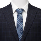 Star Wars Grogu Blue Plaid Tie