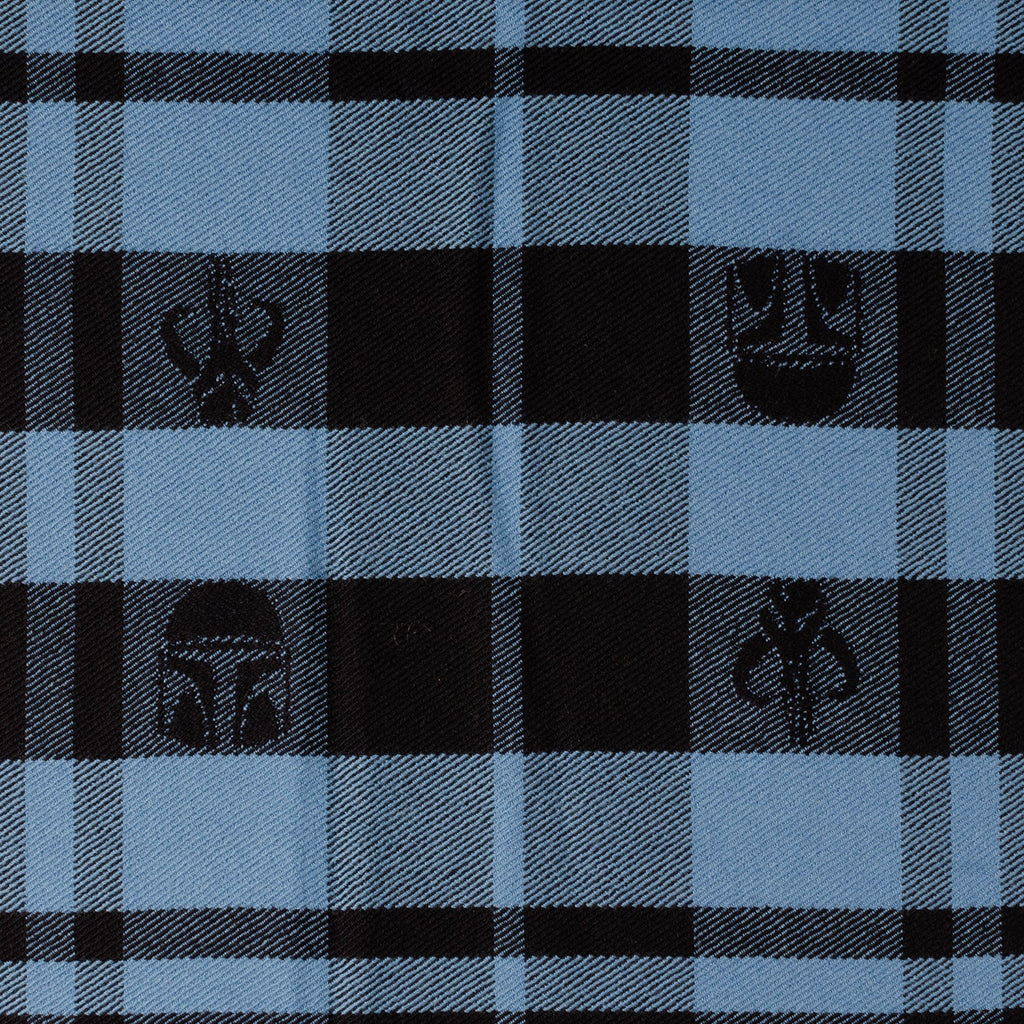 Star Wars Mandalorian Blue Tartan Scarf