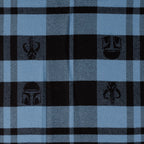 Star Wars Mandalorian Blue Tartan Scarf