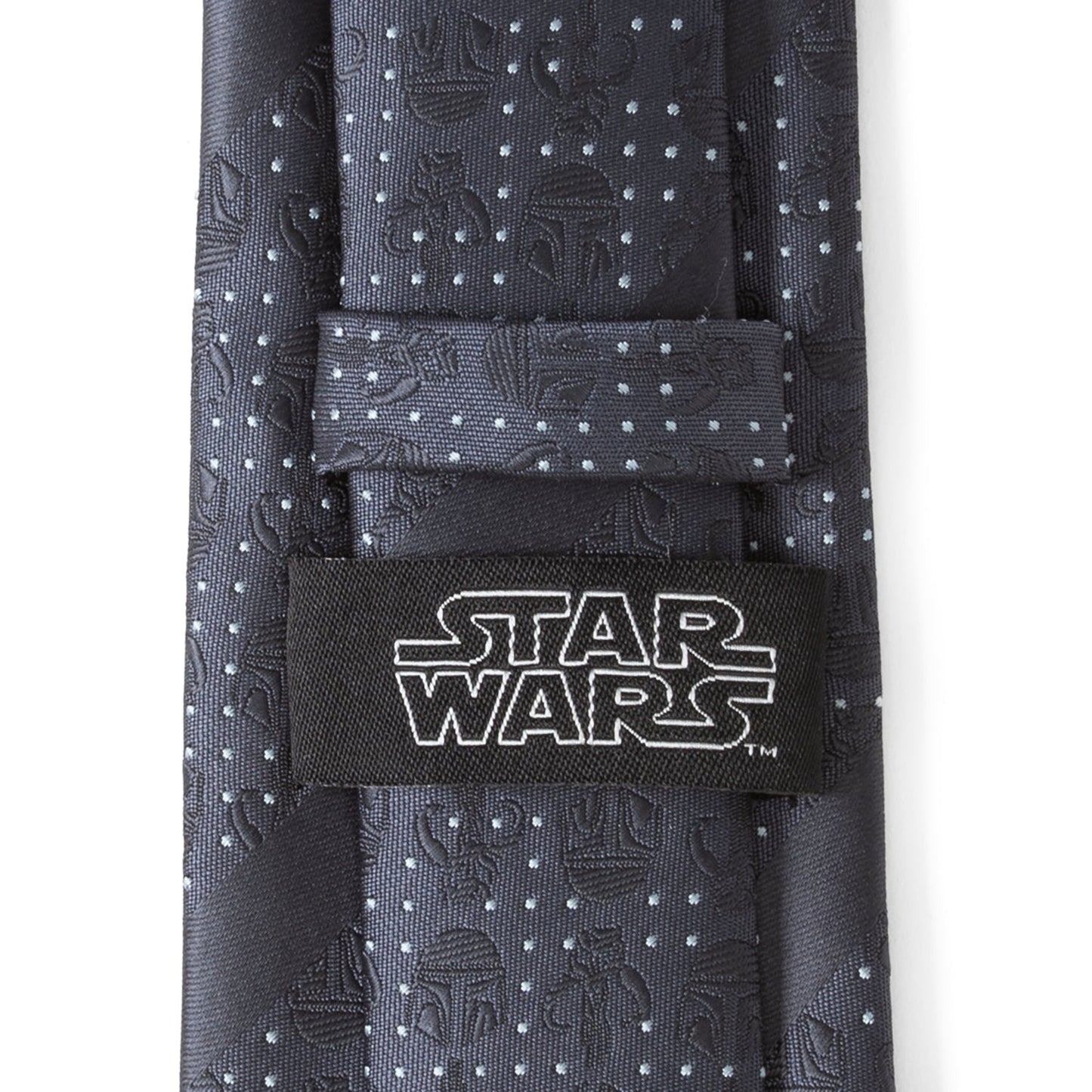 Star Wars Mandalorian Blue Dotted Striped Tie