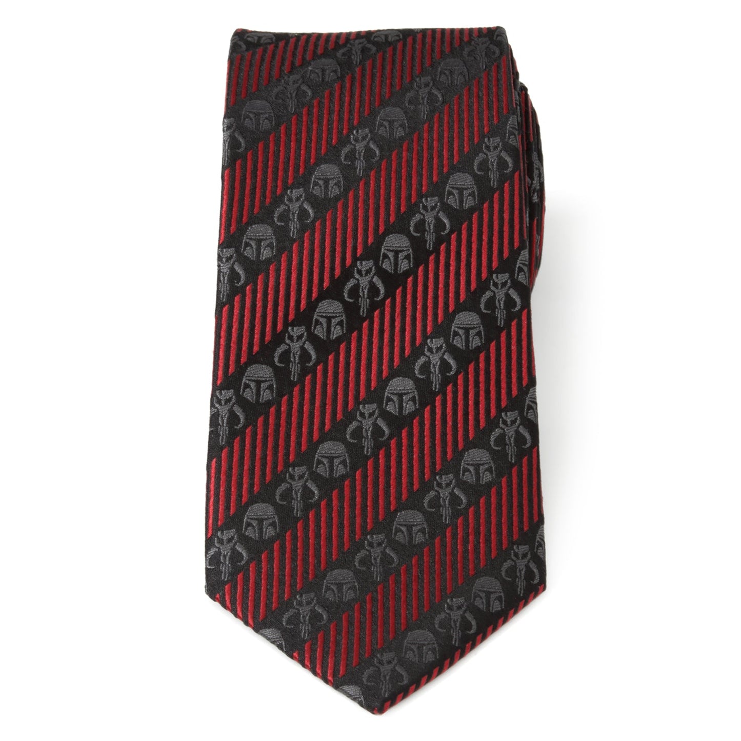 Star Wars Mandalorian Black and Red Striped Tie