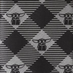 Star Wars Grogu Black Plaid Tie