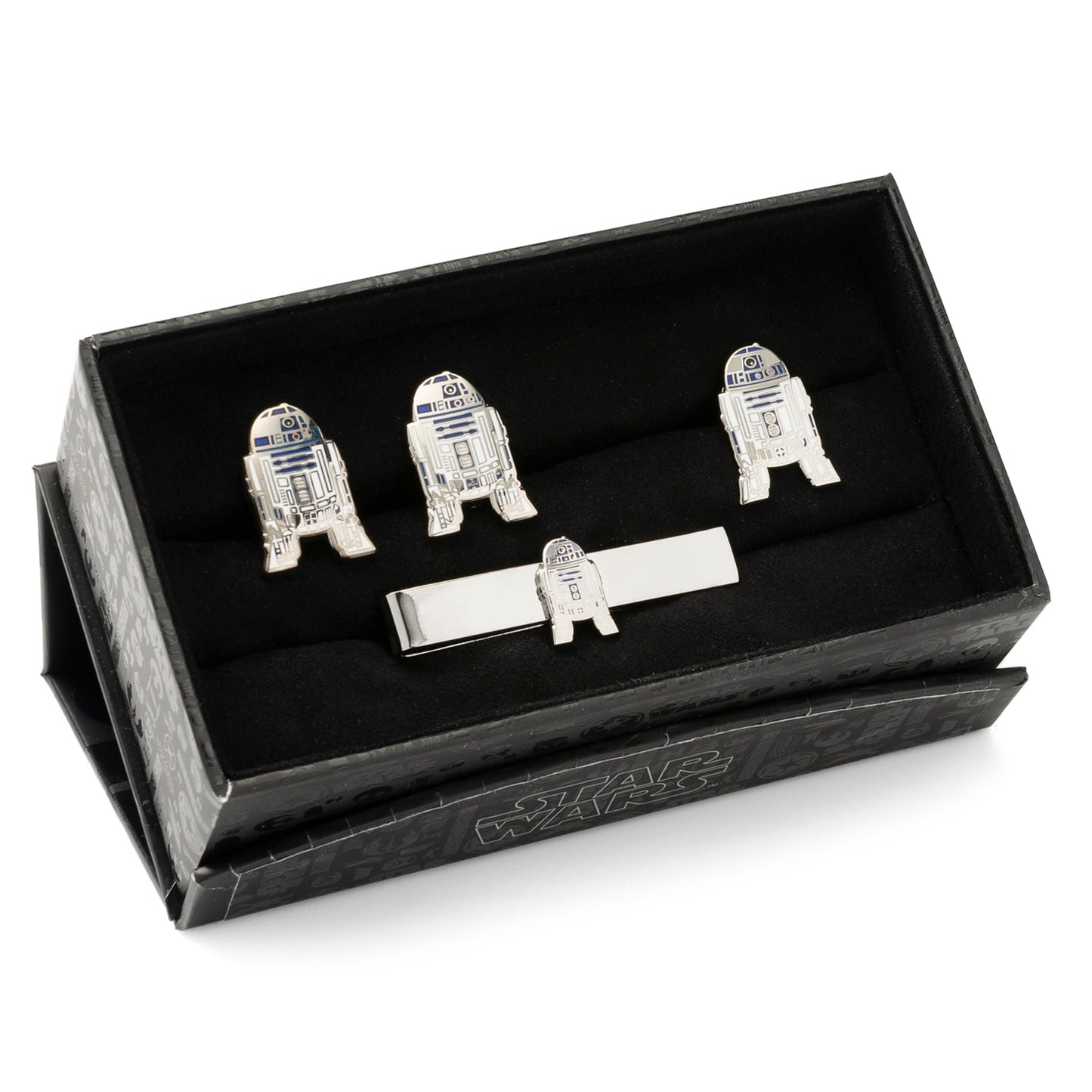 Star Wars R2-D2 Cufflinks, Lapel Pin, and Tie Bar 3-Piece Gift Set