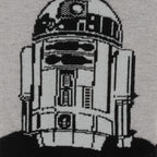 Star Wars R2-D2 Men's Gray and Black Mod Dress Socks and Lapel Pin Gift Set