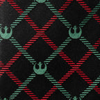 Star Wars Rebel Alliance Crest Red, Green, and Black Plaid Tie