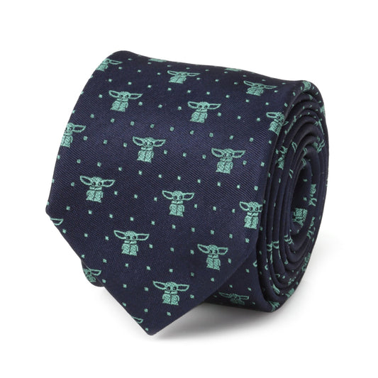 Star Wars Grogu Navy Dotted Tie