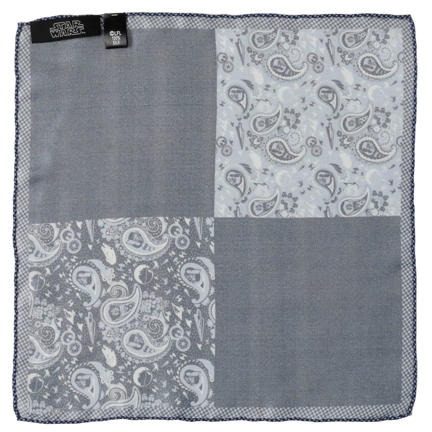 Star Wars Darth Vader Blue Paisley Pocket Square