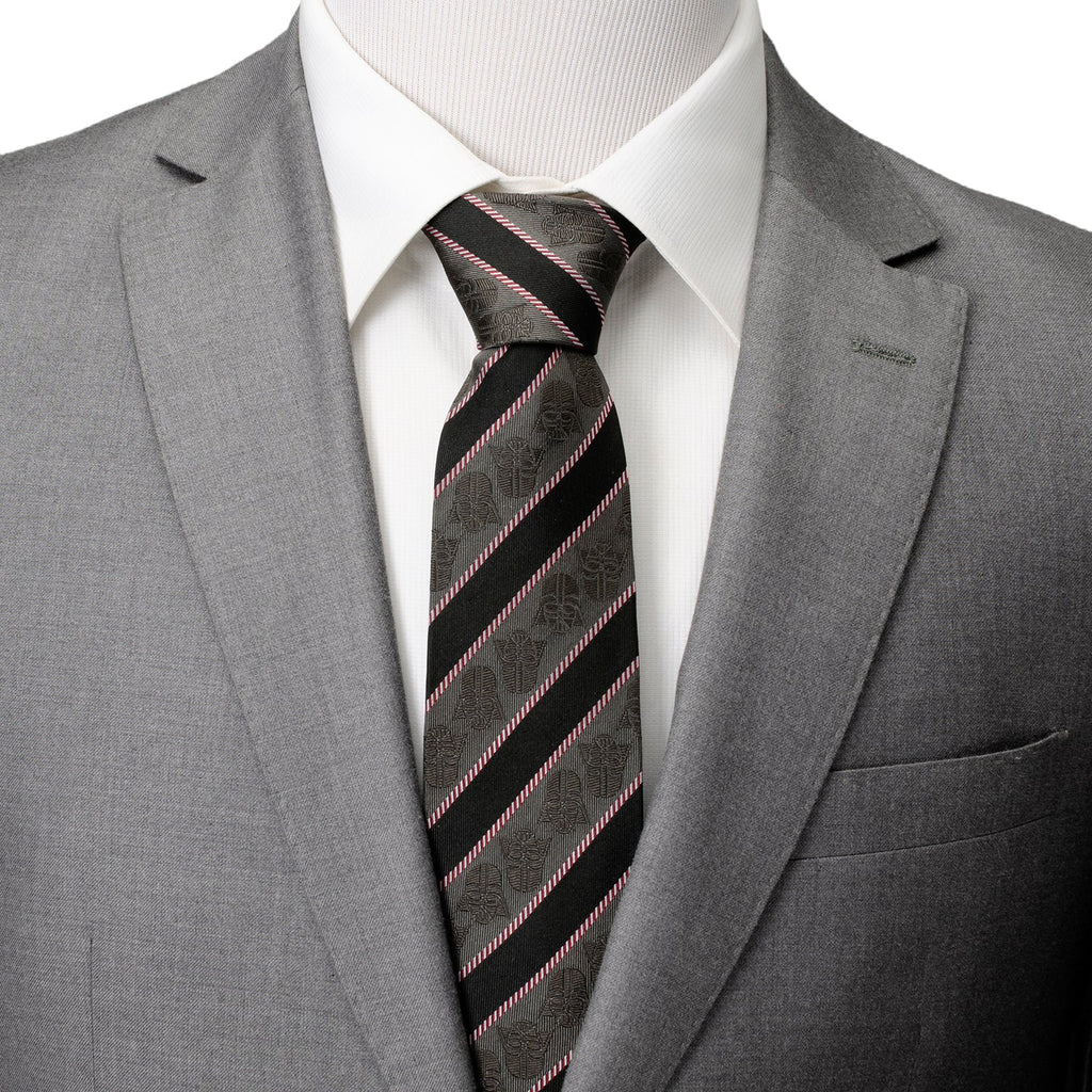 Star Wars Darth Vader Black and Gray Striped Tie