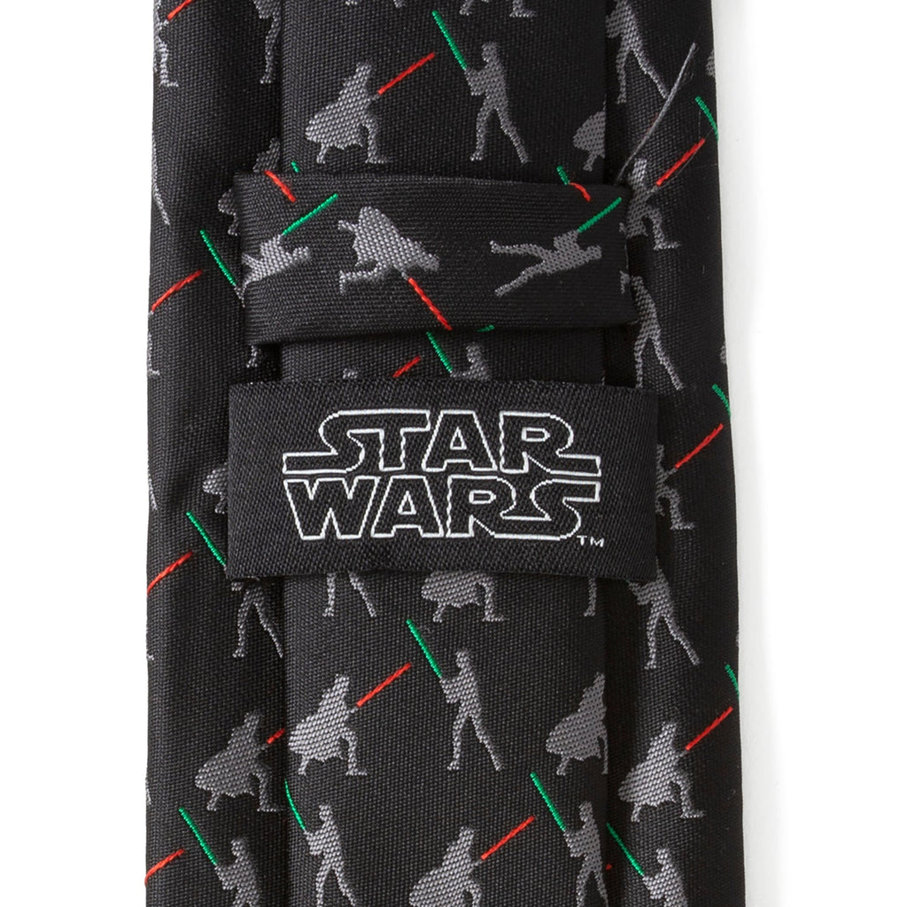 Star Wars Darth Vader and Luke Skywalker LIGHTSABER Battle Black Tie