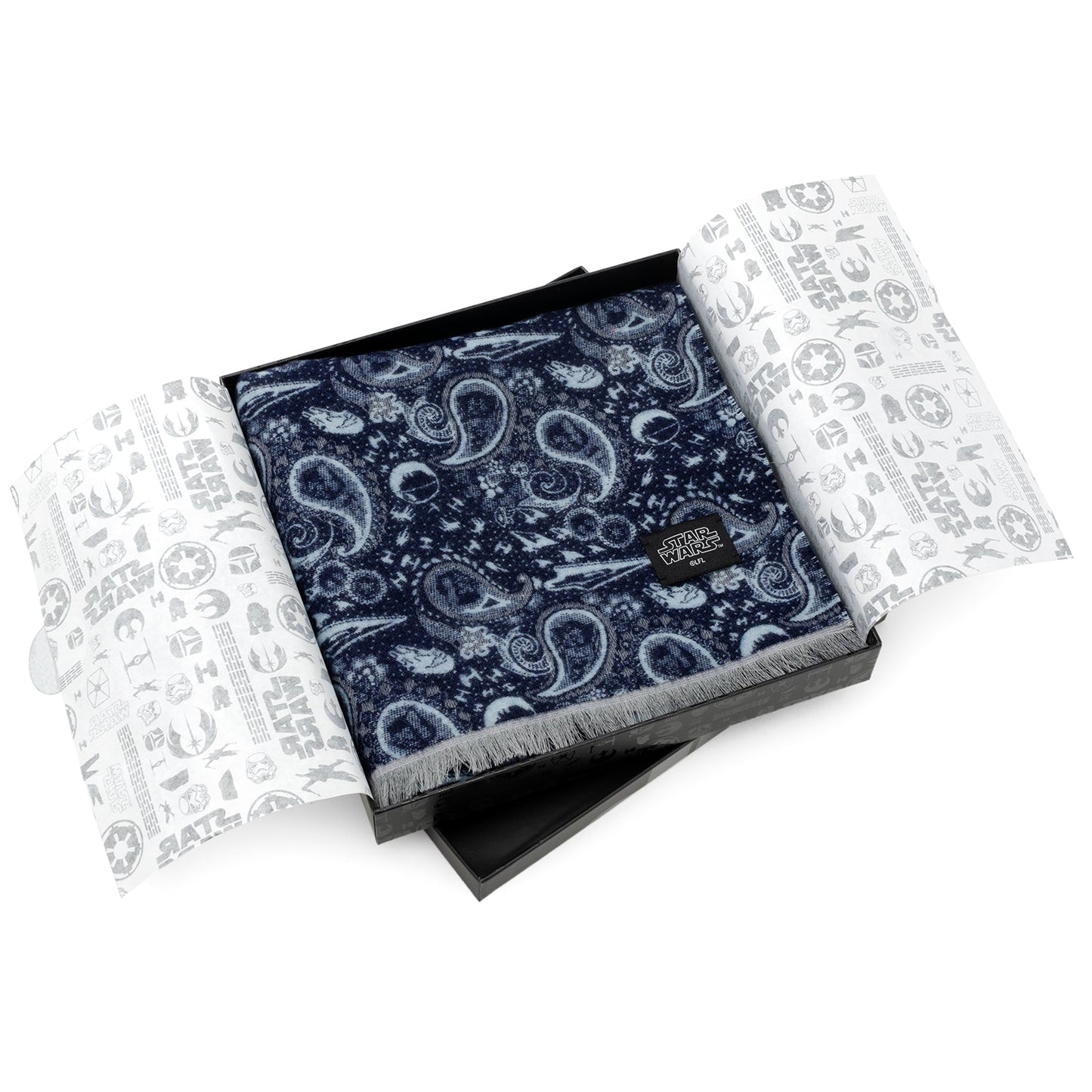 Star Wars Darth Vader Blue and Gray Paisley Scarf