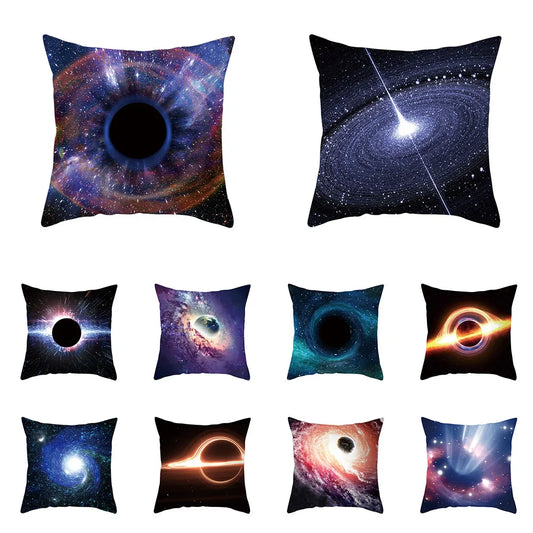 black hole pattern cushion cover