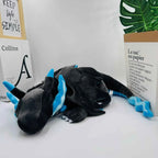Sleeping Black Dragon Plush Toy – Soft Fantasy Stuffed Animal
