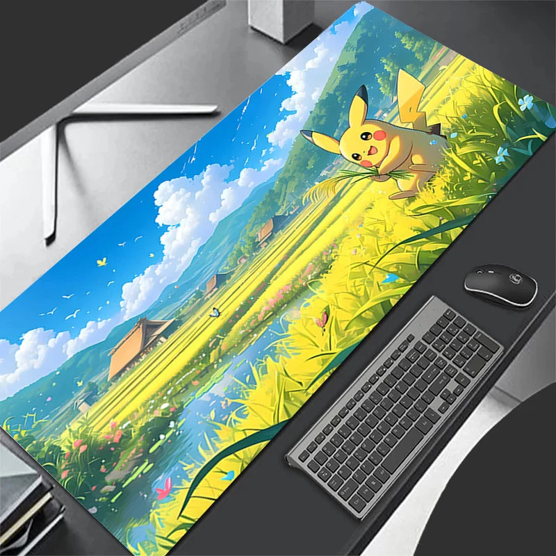 Pikachu Gamer Cabiner Keyboard Rug XXL P-pokemonS Desktop Mouse Pad