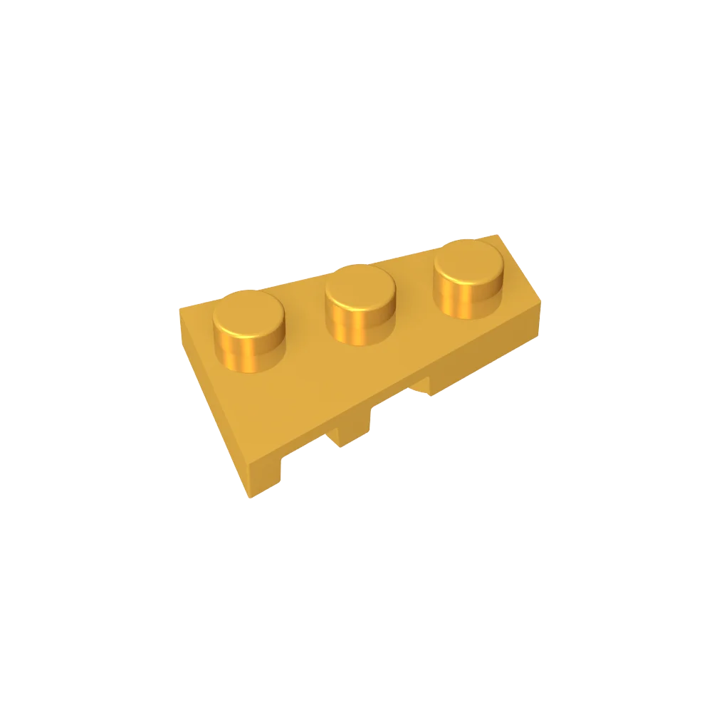 Gobricks GDS-547 Wedge Plate 3 x 2 Right | Compatible Building Block for DIY Creations