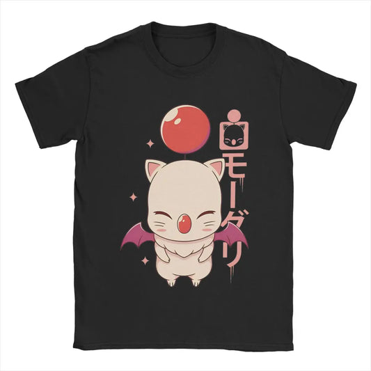 Men's T-Shirt Moogle Kupo FINAL FANTASY Novelty Cotton Tee Shirt Short Sleeve T Shirts O Neck Tops Birthday Present