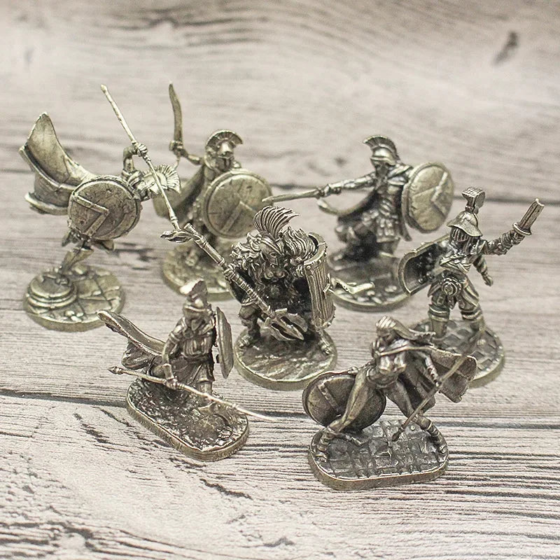 4.5cm Medieval Legion Wraith Soldiers Model Toy Figurines Miniatures Pure Copper Knight  Ornament Decoration Crafts
