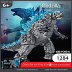 Assembling building blocks compatible with LEGO Godzilla vs. Kong, difficult assembly model, mechanical monster ornament toy - Godzilla 1284pcs