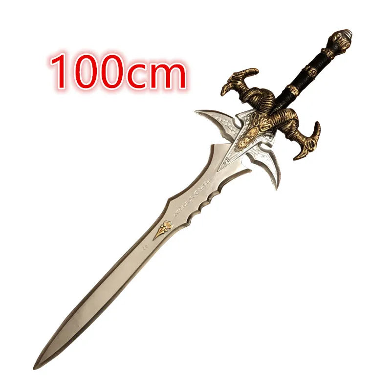 Big Sword Sheep Head King Sword Beast Gold Lion Sword 1:1 Game Movie Weapon Cosplay Sword Safety PU Gift Toy
