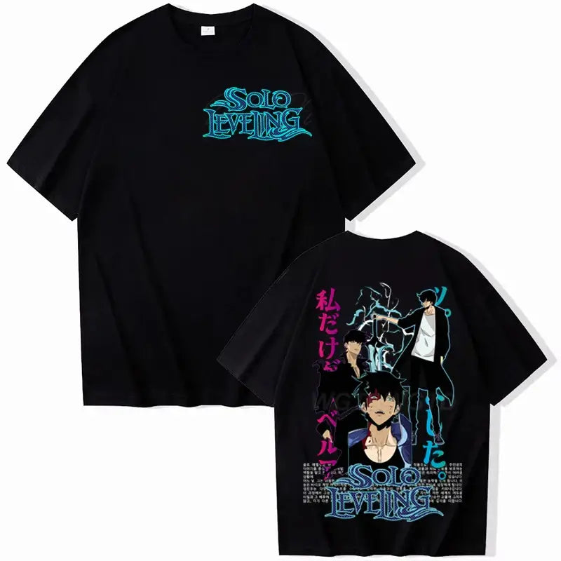 Solo Leveling T-shirt: Sung Jinwoo Cotton Streetwear