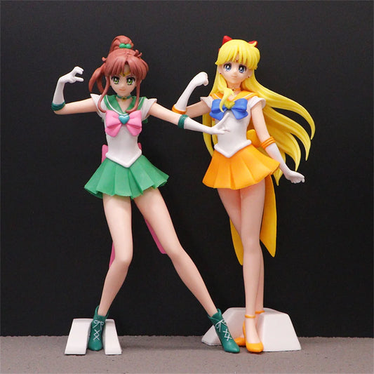 22cm Anime Sailor Moon GLITTER&GLAMOURS Kino Makoto Figure Mars Jupiter Pvc Action Figurine Collectible Decor Kids Toys Gifts