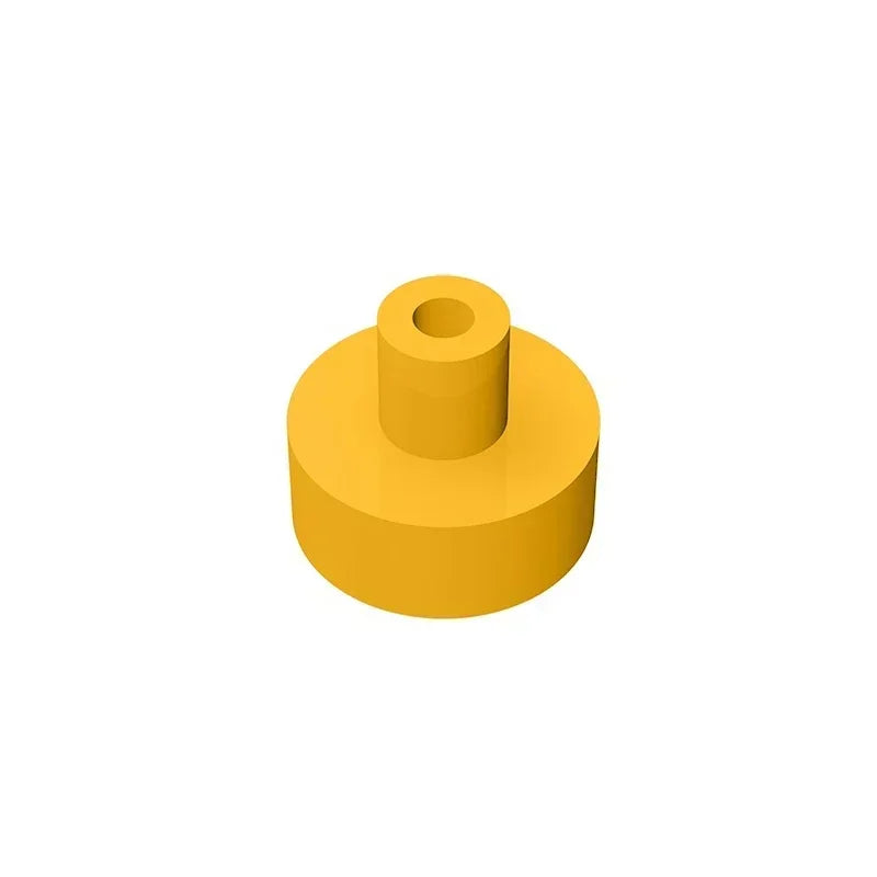 Gobricks Tile Round 1x1 with Bar and Pin Holder | Compatible Building Block