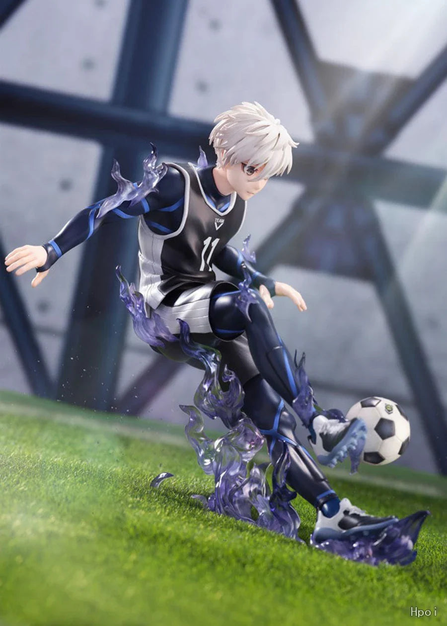 Seishiro Nagi Anime Figurine, Blue Lock Action Figure Japanese Football Boy 18 CM