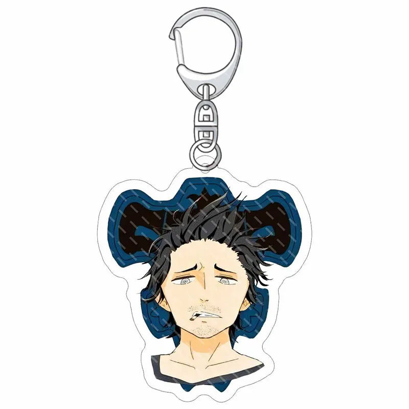 Black Clover Anime Fans Acrylic keychain Astayuno night see big Noel Fenlal keychain jewelry Fans gifts Car bag key chain