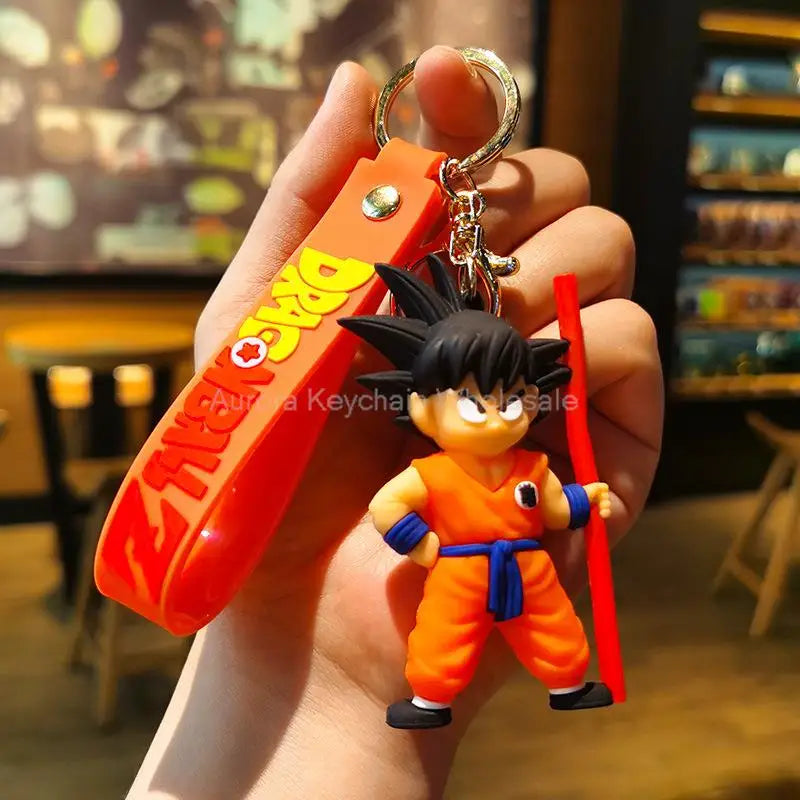 Dragon Ball Z Anime Keychain Super Saiyan Goku Master Roshi Buu Gohan Accessories Car Key Chains