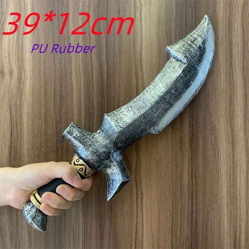 1:1 Battle Beast King Sword Cosplay Chaos Blade War Warrior Weapons Sacrifice Role Prop Skull Knife Carnival Safety PU Model Toy