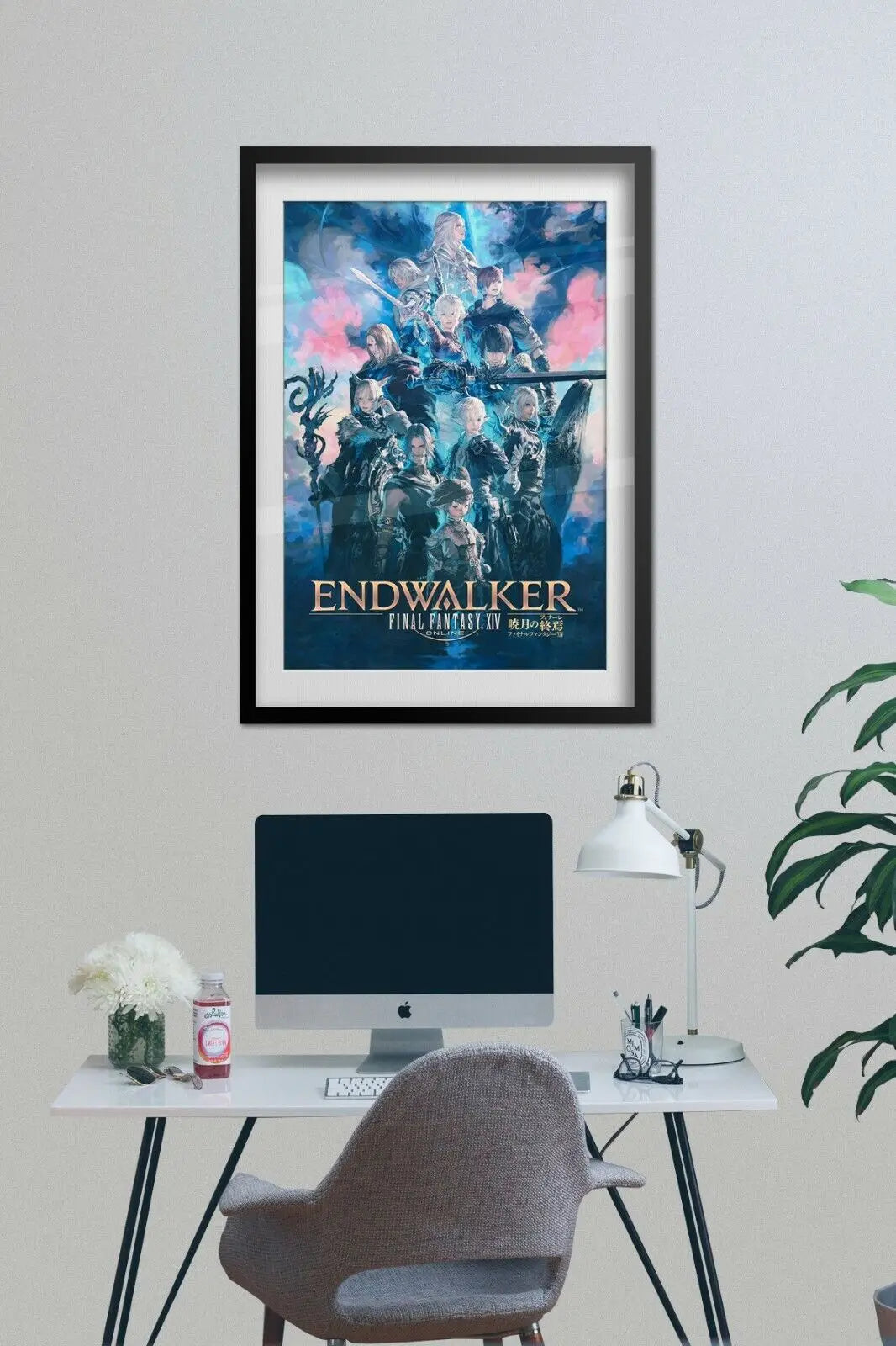 Final Fantasy XIV : Online Endwalker Game Print Art Canvas Poster For Living Room Decor Home Wall Picture